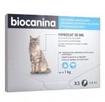 Biocanina Fiprocat 50mg Chat Spot-on Pipettes Tiques et Puces