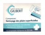 Gilbert Compresses Imprégnées Nettoyage des Plaies Superficielles