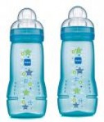 MAM Biberon 2e Age 330ml Coloré Lot de 2